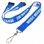 5/8" Recycled PET Eco-friendly Woven Lanyard with Buckle Release with Logo