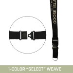 1" Woven Detachable Lanyard w/ Split Ring & Back Breakaway - "Select" Weave with Logo