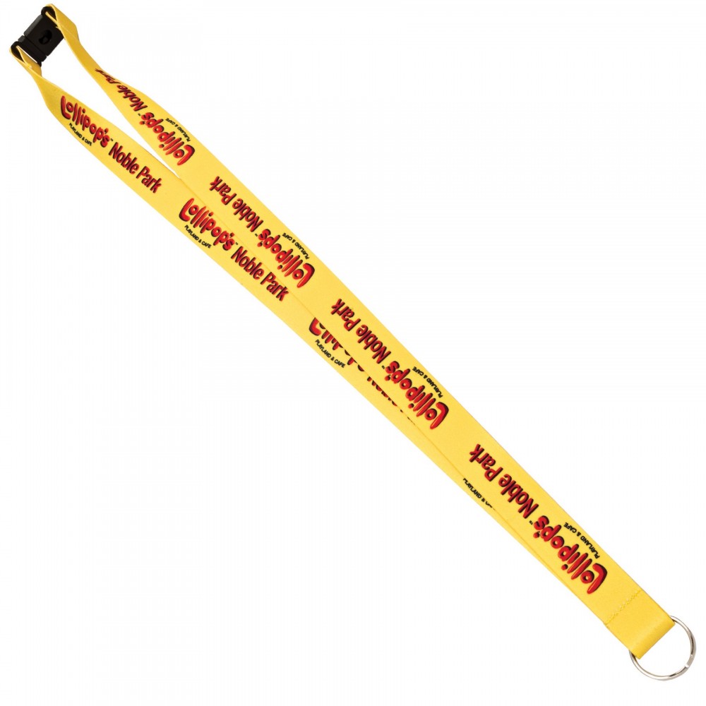 Sublimated 100% Polyester Lanyards with O-Ring (3/4"x36") with Logo