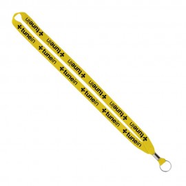 IMPORT Rush 5/8" Polyester Lanyard with Silver Crimp & Split-Ring with Logo  IMPORT Rush 5/8" Polyester Lanyard with Silver Crimp & Split-Ring with Logo
