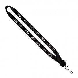 3/4" Smooth Nylon Lanyard with Plastic Clamshell, O-Ring & Metal Swivel Sna with Logo  3/4" Smooth Nylon Lanyard with Plastic Clamshell, O-Ring & Metal Swivel Sna with Logo