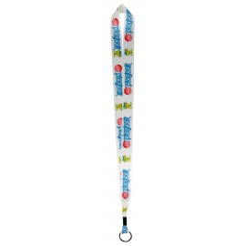 7/8" Dye-Sublimated Satin Ribbon Lanyard with Logo