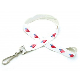 Promotional 3/8" Digitally Sublimated Recycled Lanyard w/ Bulldog Clip