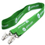 Logo Branded 5/8" Screen Printed Recycled Double Ended Attachement Lanyard