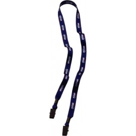 1/2" 2-Ended Dye-Sublimated Lanyard with Metal Crimp and Metal Bulldog Clip with Logo