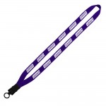 5/8" Polyester Tube Lanyard W/ Plastic Snap Buckle Release & O-Ring with Logo