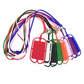 Custom Silicone Pocket with Lanyard for Mobile Devices