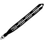 Promotional 3/4" Knitted Cotton Lanyard W/Snap Buckle Release & O-Ring
