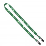 3/4" rPET Dye-Sublimated Double-Ended Lanyard with Metal Crimp and Bulldog Clip with Logo