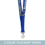 Custom 1/2" Woven Lanyard w/ Lobster Claw - "Platinum" Weave