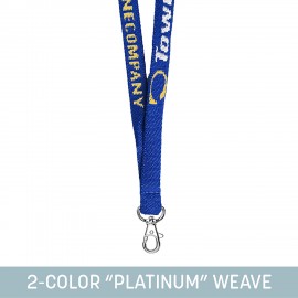 Custom 1/2" Woven Lanyard w/ Lobster Claw - "Platinum" Weave