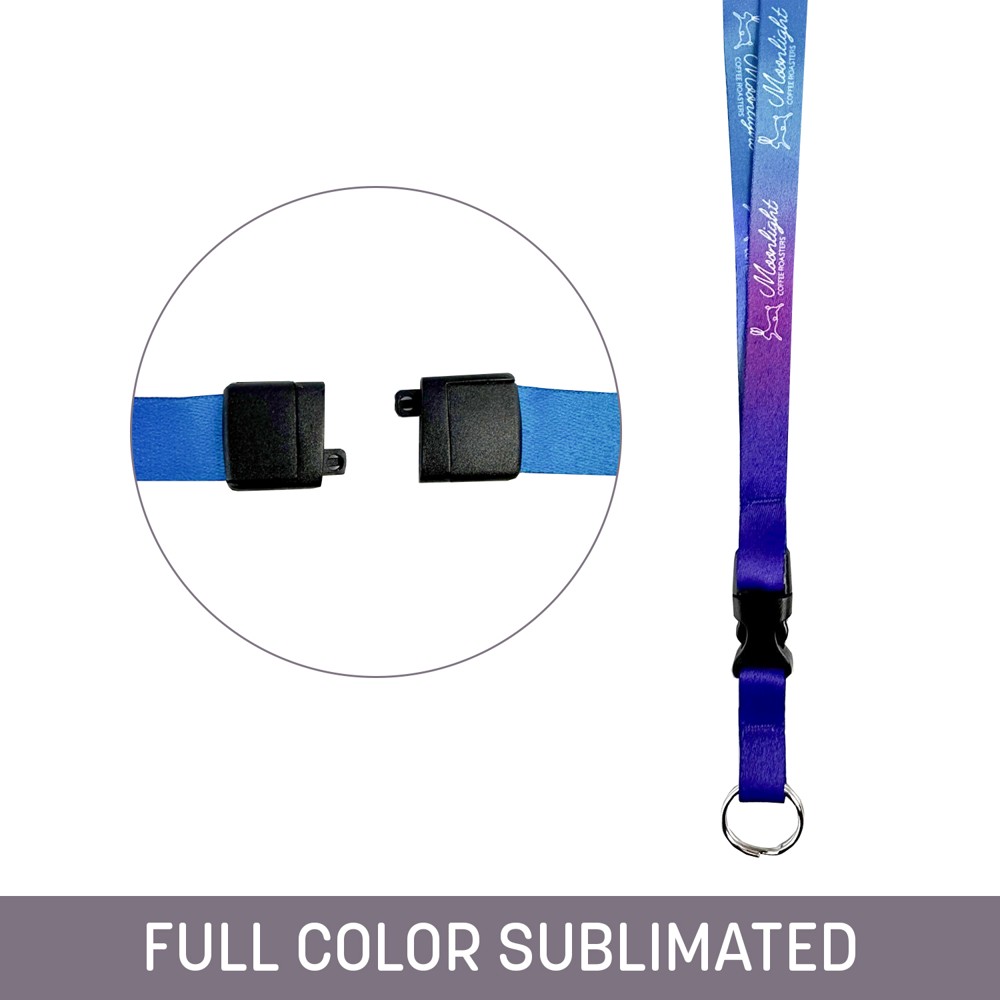 1/2" Full Color Sublimated Detachable Lanyard w/ Split Ring & Back Breakawa with Logo 1/2" Full Color Sublimated Detachable Lanyard w/ Split Ring & Back Breakawa with Logo