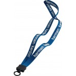 1/2" Smooth Nylon Lanyard With Plastic Clamshell & O-Ring with Logo
