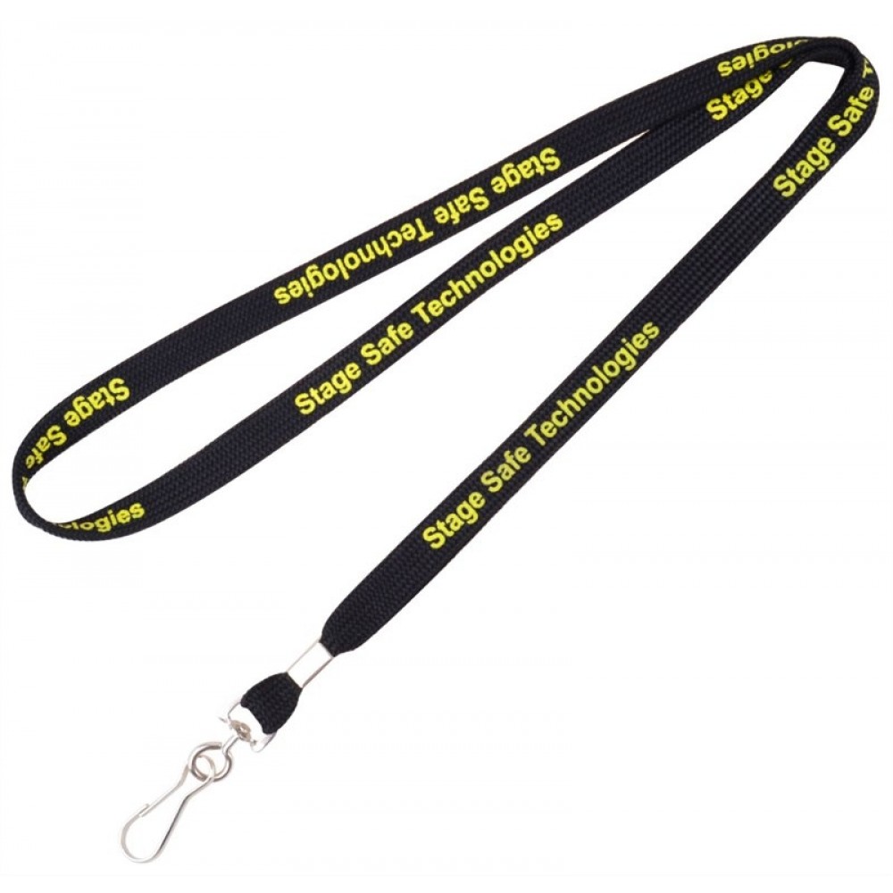 Promotional 3/8" Eco Friendly Lanyard w/Metal Bean & One Standard Attachment