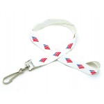 3/8" Digitally Sublimated Recycled Lanyard w/ Double Standard Attachment with Logo