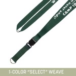 1/2" Woven Detachable Lanyard w/ Split Ring - "Select" Weave with Logo