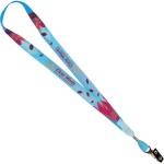 3/4" Sublimated Antimicrobial Lanyard with Logo