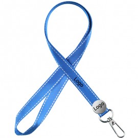 Polyester Name Tag Lanyard with Metal Hook with Logo