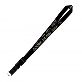 1" Woven Detachable Lanyard w/ Split Ring- "Select" Weave with Logo
