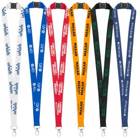 3/4" Eco Friendly rPET Lanyard with Safety Breakaway with Logo
