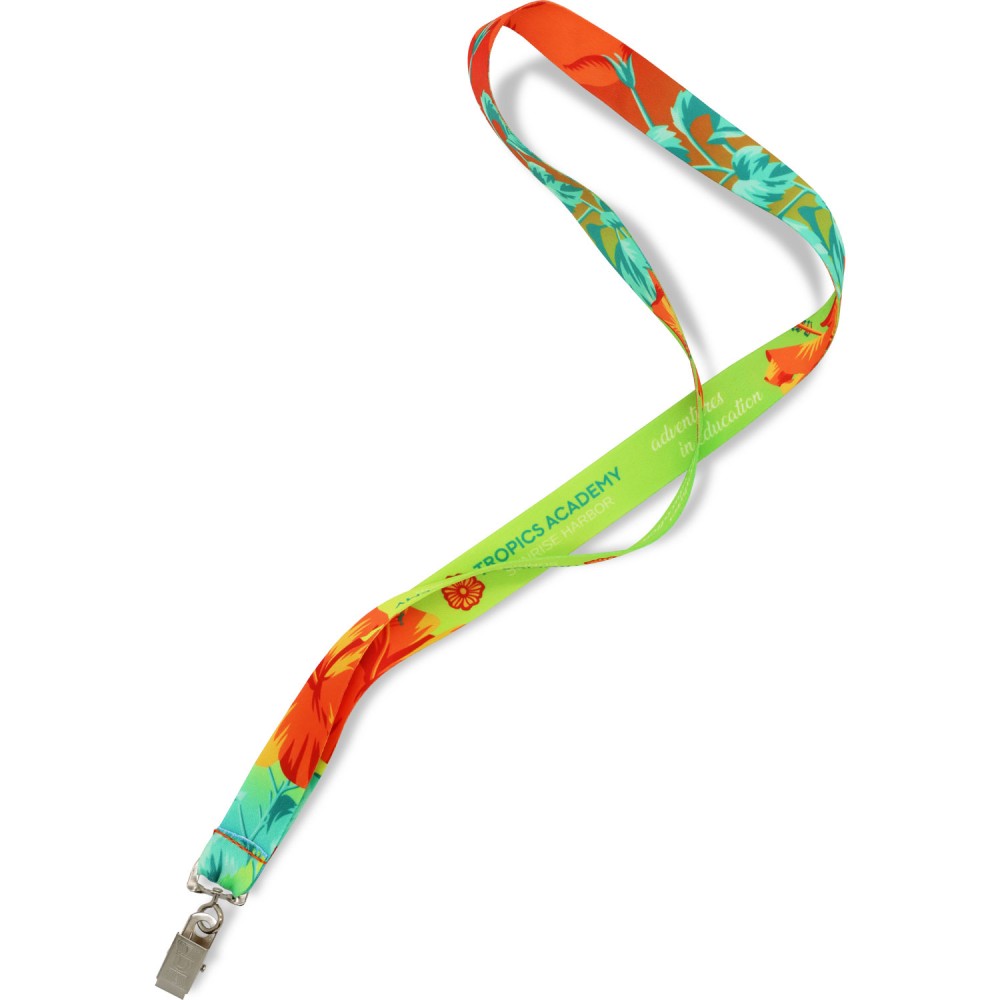 Customized Import 3/4" Sewn Dye Sub Lanyard Customized Import 3/4" Sewn Dye Sub Lanyard