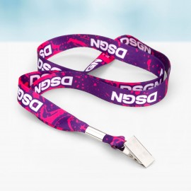 Customized 1" Satin Finish rPET Full Color Lanyard