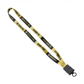 Personalized 5/8" Tubular Lanyard with Plastic Snap-Buckle Release & O-Ring