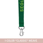 3/4" Woven Lanyard w/ Lobster Claw - "Classic" Weave with Logo
