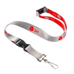 Logo Branded 3/4" Premium Woven Lanyards with Buckle Release and Safety Breakaway
