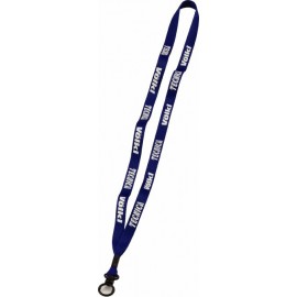 1/2" Polyester Lanyard with Plastic O-Ring with Logo