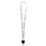 3/4" Dye Sublimated Stretchy Elastic Lanyard W/Plastic Clamshell & O-Ring with Logo