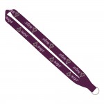 Import Rush 1" Dye-Sublimated Lanyard With Sewn Silver Metal Split-Ring with Logo
