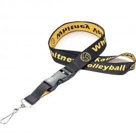 Logo Branded 3/4" Buckle Release Woven Lanyard