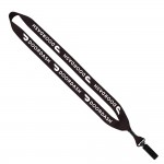 3/4" Polyester Lanyard With Bulldog Clip with Logo
