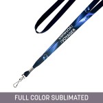 Personalized 1/2" Full Color Sublimated Lanyard w/ Swivel Snap