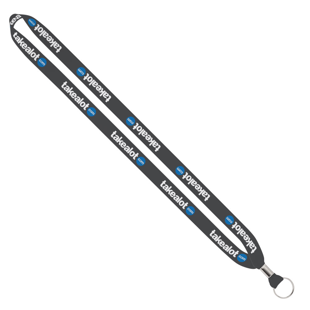 Import Rush 5/8" Dye-Sublimated Lanyard With Silver Crimp & Split-Ring with Logo