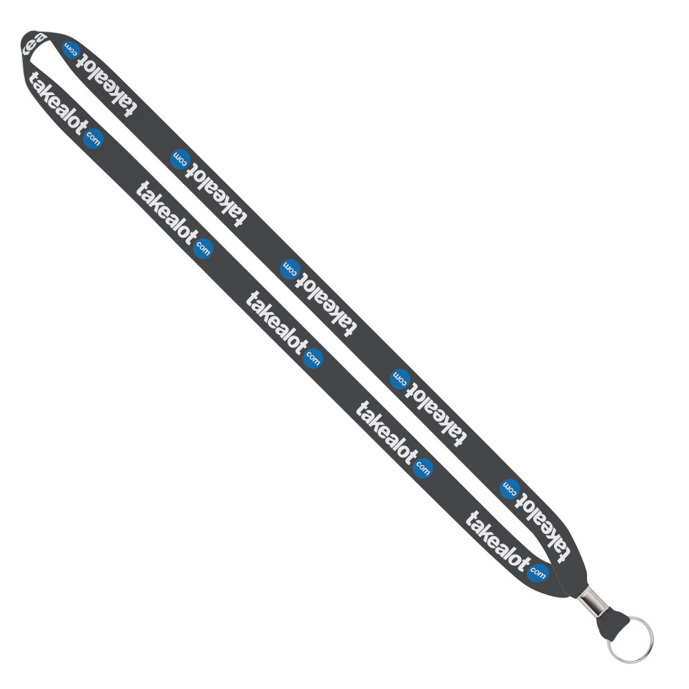 Import Rush 5/8" Dye-Sublimated Lanyard With Silver Crimp & Split-Ring with Logo Import Rush 5/8" Dye-Sublimated Lanyard With Silver Crimp & Split-Ring with Logo