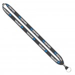 Import Rush 5/8" Dye-Sublimated Lanyard With Silver Crimp & Split-Ring with Logo