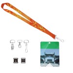 Full Colors Polyester Lanyard With PVC card Custom Imprinted