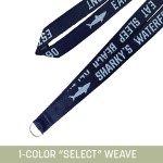 Logo Branded 1" Woven Lanyard w/ Split Ring - "Select" Weave