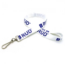 Logo Branded Silkscreened Organic Lanyard w/ Standard Attachment