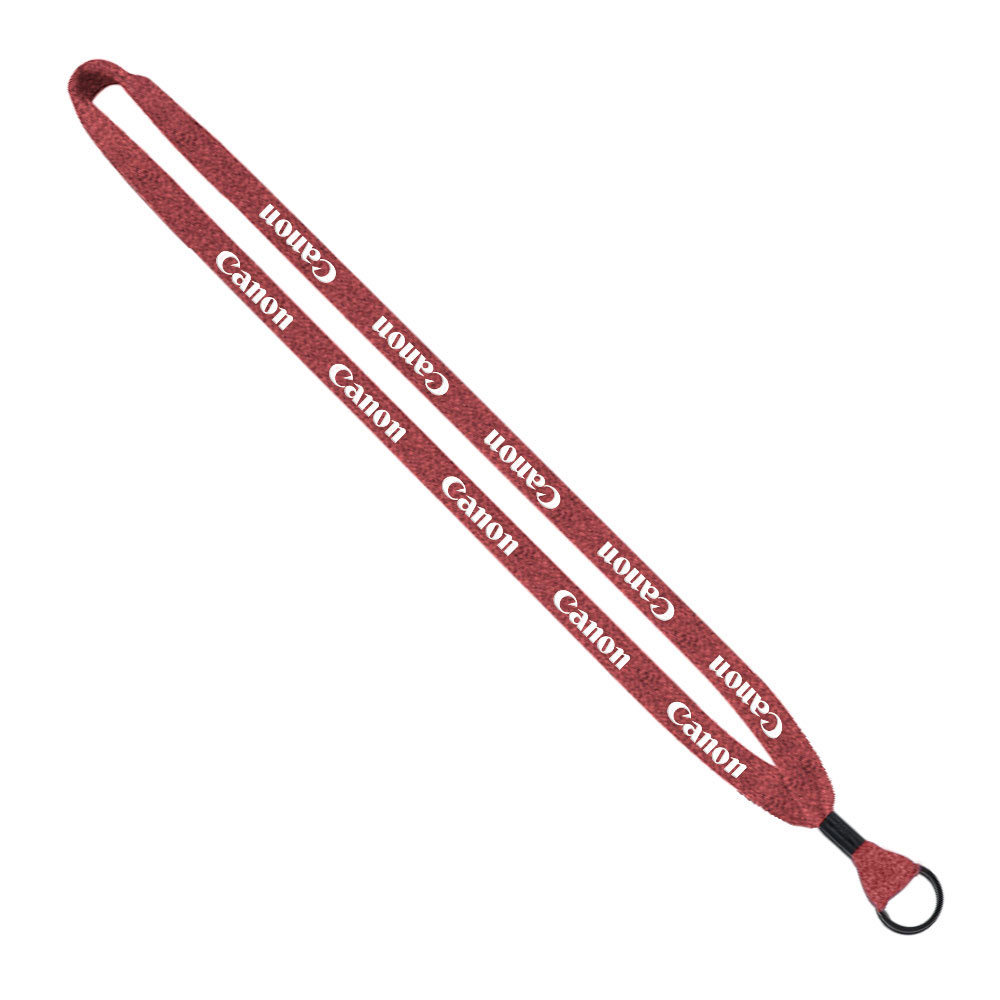 Custom Printed 1/2" Marled Lanyard With Metal Crimp And Metal Split Ring Custom Printed 1/2" Marled Lanyard With Metal Crimp And Metal Split Ring
