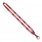 Custom Printed 1/2" Marled Lanyard With Metal Crimp And Metal Split Ring