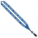 3/4" Dye-Sublimated Lanyard With Metal Crimp And Metal Bulldog Clip with Logo