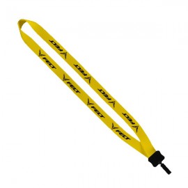 Logo Branded 3/4" Smooth Nylon Lanyard with Plastic Clamshell & Bulldog Clip  Logo Branded 3/4" Smooth Nylon Lanyard with Plastic Clamshell & Bulldog Clip
