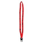 1/2" Cotton Lanyard With Plastic Clamshell & O-Ring with Logo