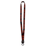 1/2" Polyester Dye Sublimated Lanyard W/ Plastic Clamshell & O-Ring with Logo