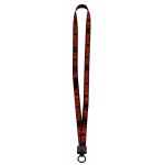 1/2" Dye-Sublimated Lanyard with Plastic Clamshell and Plastic O-Ring with Logo