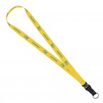Customized 3/4" Dye-Sublimated Lanyard With Slide-Release & Metal Split-Ring