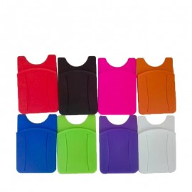 Silicone Phone Wallet With Finger Slot with Logo